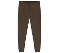 HUGO Pantaloni della tuta in terry di cotone con toppa con logo blu - Style Napin, 50522372 Marrone scuro M