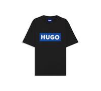 HUGO T-shirt in jersey di cotone con logo blu - Style Nico, 50522376 Nero XXL
