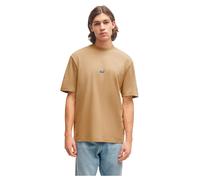 Hugo Nieros 10257318 Blue Short Sleeve T-shirt Beige XS Uomo