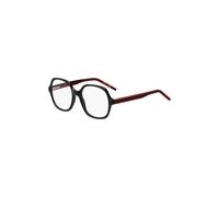 HUGO Occhiali da vista in acetato nero con aste nel rosso tipico del marchio effetto a strati - Style HG 1302OIT5318, 58127169 Nero pz.