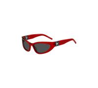 HUGO Occhiali da vista in acetato rosso con monogramma 3D - Style HG 1255/SC9A59IR, 58109448 Rosso pz.