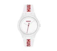 HUGO Orologio bianco opaco con cinturino in silicone brandizzato - Style #LIT FOR HIM, 58136987 Bianco pz.
