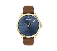 HUGO Orologio Analogico al Quarzo da Uomo Collezione #SMASH con Cinturino in Pelle Marrone - 1530134