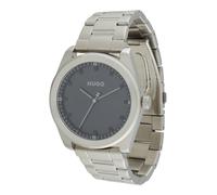 HUGO Orologio analogico '#BRIGHT' antracite / argento Uomo HUGO One Size