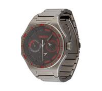 HUGO Orologio analogico 'GRAIL' grigio basalto / nero Uomo HUGO One Size