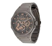 HUGO Orologio Analogico Multifunzione al Quarzo da Uomo Collezione #GRAIL SKELETON con Cinturino in Acciaio Inossidabile Grigio - 1530378