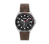 HUGO Orologio Analogico Multifunzione al Quarzo da Uomo Collezione #FRESH con Cinturino in Pelle o in Acciaio Inossadibile