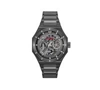 HUGO Orologio Analogico Multifunzione al Quarzo da Uomo Collezione #GRAIL SKELETON con Cinturino in Acciaio Inossidabile Nero - 1530379