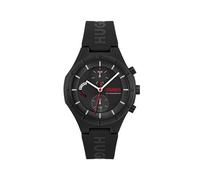 HUGO Orologio Analogico Multifunzione al Quarzo da Uomo Collezione #LIT MULTI con Cinturino in Silicone Nero, 1530402, Black