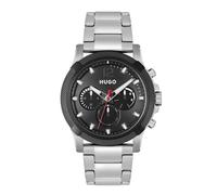 HUGO Orologio analogico multifunzione al quarzo da uomo IMPRESS con cinturino in acciaio inossidabile Silver