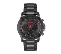 HUGO Orologio Analogico Multifunzione al Quarzo da Uomo Collezione #IMPRESS - FOR HIM con Cinturino in Acciaio Inossidabile Nero - 1530296