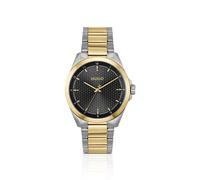 HUGO Orologio bicolore con quadrante nero testurizzato - Style #SEAM, 58733314 Color argento pz.
