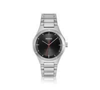 HUGO Orologio con quadrante nero illuminato e bracciale a maglie - Style #LIT, 58733298 Color argento pz.