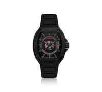 HUGO Orologio con quadrante semitrasparente e cinturino in silicone - Style #HUGO ID, 58565066 Nero pz.