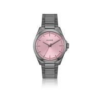 HUGO Orologio placcato grigio con quadrante rosa lavorato - Style #SEAM, 58733316 Grigio pz.