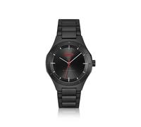 HUGO Orologio placcato nero illuminato con quadrante tono su tono - Style #LIT, 58733312 Nero pz.