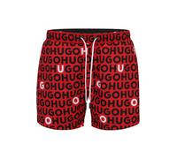HUGO Pantaloncini da bagno 'TORTUGA' rosso / rosso sangue / nero Uomo HUGO M rosso / rosso sangue / nero