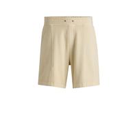 Hugo Pantaloncini Nuralpo Uomo in Cotone Terry con Occhielli Vintage, Beige Medio., M