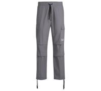 Hugo Pantaloni Cargo da Uomo Gadic242 Relaxed-Fit in Cotone Strutturato, Grigio Chiaro, XL