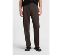 HUGO Pantaloni cargo slim fit in tessuto a spina di pesce - Style Graysen253, 50541398 Marrone XXL