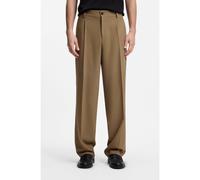 HUGO Pantaloni con fit moderno in twill elasticizzato con piega sulla parte anteriore - Style Flips251X, 50538671 Beige 56
