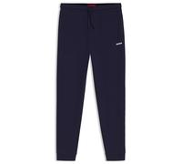 Hugo Pantaloni da Uomo Austin Pants in Misto Cotone con Logo Ricamato, Blu Navy, L