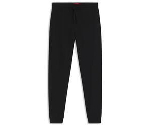 Hugo Pantaloni da Uomo Austin Pants in Misto Cotone con Logo Ricamato, Nero1, L