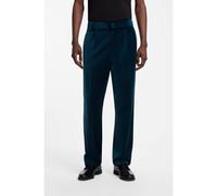 HUGO Pantaloni dal taglio moderno in velluto di cotone con pince sulla parte anteriore - Style Flips251X, 50570197 Turchese 54
