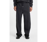 HUGO Pantaloni della tuta fit morbido con pieghe cucite - Style Dineto, 50553432 Grigio scuro L