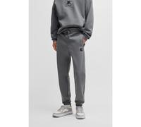 HUGO Pantaloni della tuta in misto cotone con logo scomposto - Style Dimacs, 50533695 Grigio L