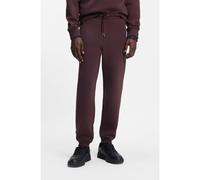 HUGO Pantaloni della tuta in misto cotone con logo scomposto - Style Dimacs, 50533695 Rosso scuro L