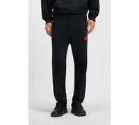 HUGO Pantaloni della tuta in misto cotone con logo stampato in cera - Style Dilvanos, 50546732 Nero M
