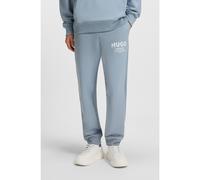 HUGO Pantaloni della tuta in terry di cotone con logo stampato - Style Nevez, 50510734 Celeste S