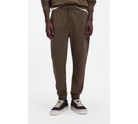 HUGO Pantaloni della tuta in terry di cotone con toppa con logo - Style Napin, 50522372 Marrone scuro M