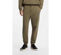 HUGO Pantaloni della tuta regular fit in cotone french terry - Style Napin, 50522372 Oliva XL