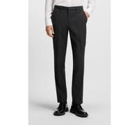 HUGO Pantaloni extra slim fit in popeline elasticizzato con motivo gessato - Style Hesten253X, 50546670 Grigio scuro 46