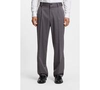 HUGO Pantaloni modern fit in tessuto elasticizzato a quadri - Style Flips251X, 50556696 Grigio scuro 56