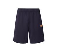 HUGO Bermuda regular fit in cotone con targhetta con logo in pelle scamosciata - Style Nevashort, 50564051 Blu scuro XS