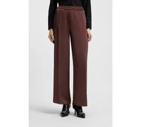 HUGO Pantaloni relaxed fit in raso - Style Hasabella-2, 50545619 Marrone scuro 38