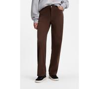 HUGO Pantaloni relaxed fit in velluto a coste con ricamo del logo - Style Hidami-1-W_B, 50569803 Marrone 40