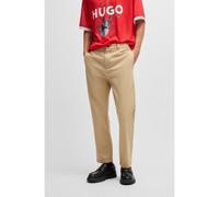 HUGO Pantaloni slim fit con vita ad altezza regolare in twill di cotone - Style David251D, 50533851 Beige 32/34