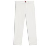 HUGO Pantaloni slim fit in gabardine di cotone elasticizzato - Style David251D, 50530886 Bianco 33/32