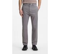 HUGO Pantaloni slim fit in gabardine di cotone elasticizzato - Style David251D, 50530886 Grigio scuro 35/32