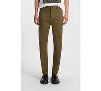 HUGO Pantaloni slim fit in gabardine di cotone elasticizzato - Style David251D, 50530886 Oliva 40/32