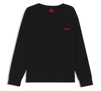 HUGO Maglia del pigiama in cotone elasticizzato con logo stampato - Style HUGO ID LS-SHIRT, 50555632 Nero S