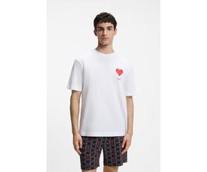HUGO Pigiama in cotone con stampa a cuore in confezione regalo - Style AMORO_SHORT SET, 50556676 A disegni S