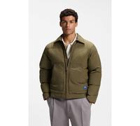 HUGO Piumino in tela con tasche foderate in tessuto caldo - Style Biren2641, 50567792 Oliva L