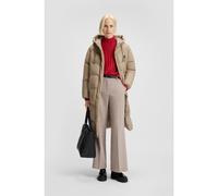 HUGO Piumino lungo con cappuccio e stampa con logo scomposto - Style Fini-3, 50546355 Beige chiaro L