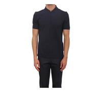 BOSS Polo in misto cotone con chiusura con zip - Style H-Paras 70, 50554614 Blu scuro XL