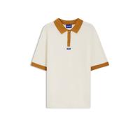 HUGO Polo in maglia a nido d'ape in cotone con finiture a contrasto - Style Siablo, 50564218 Colore neutro L